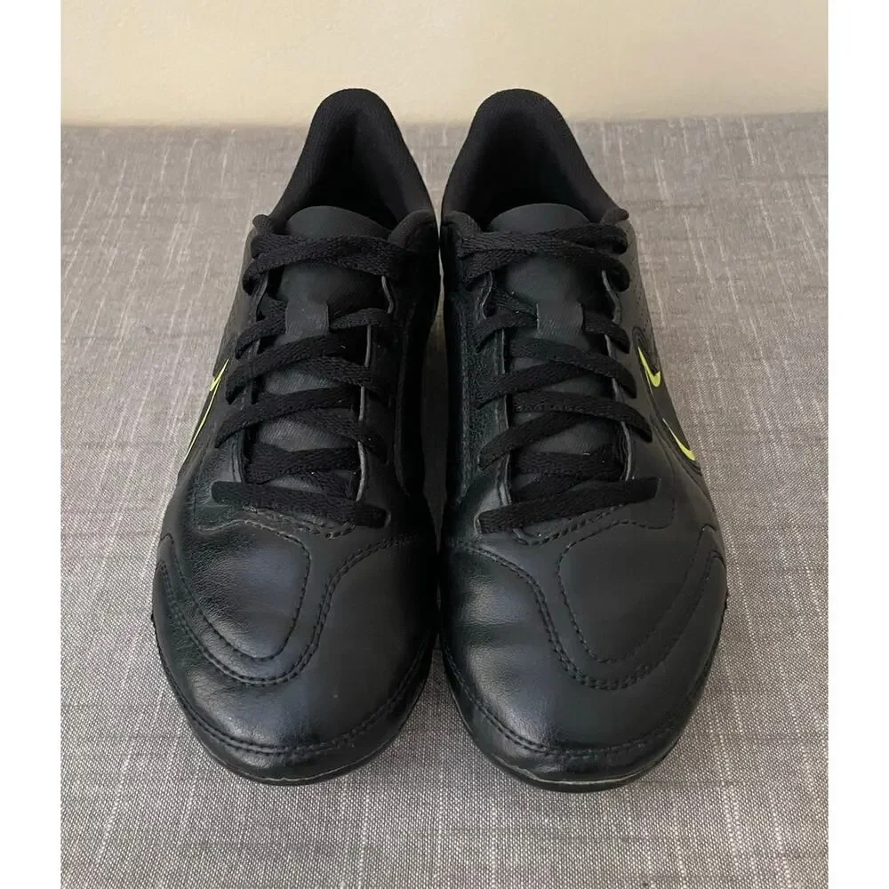 Nike Tiempo JR Legent 9 Youth Size 5 Black Yellow Neon Soccer Cleats